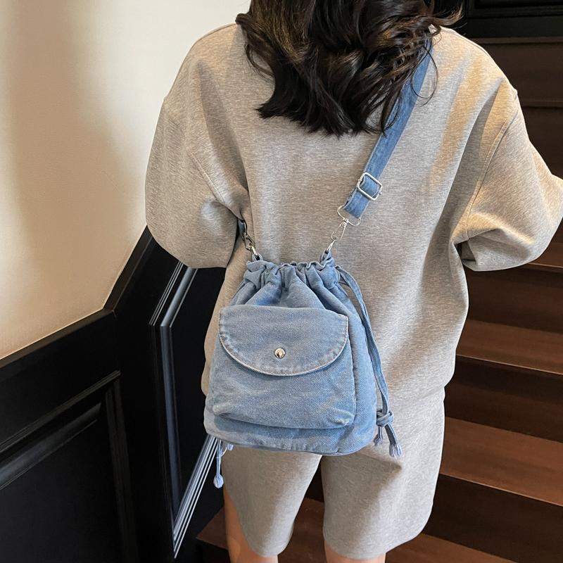 Женская сумка через плечо из денима большой емкости, сумка для путешественников на плечо