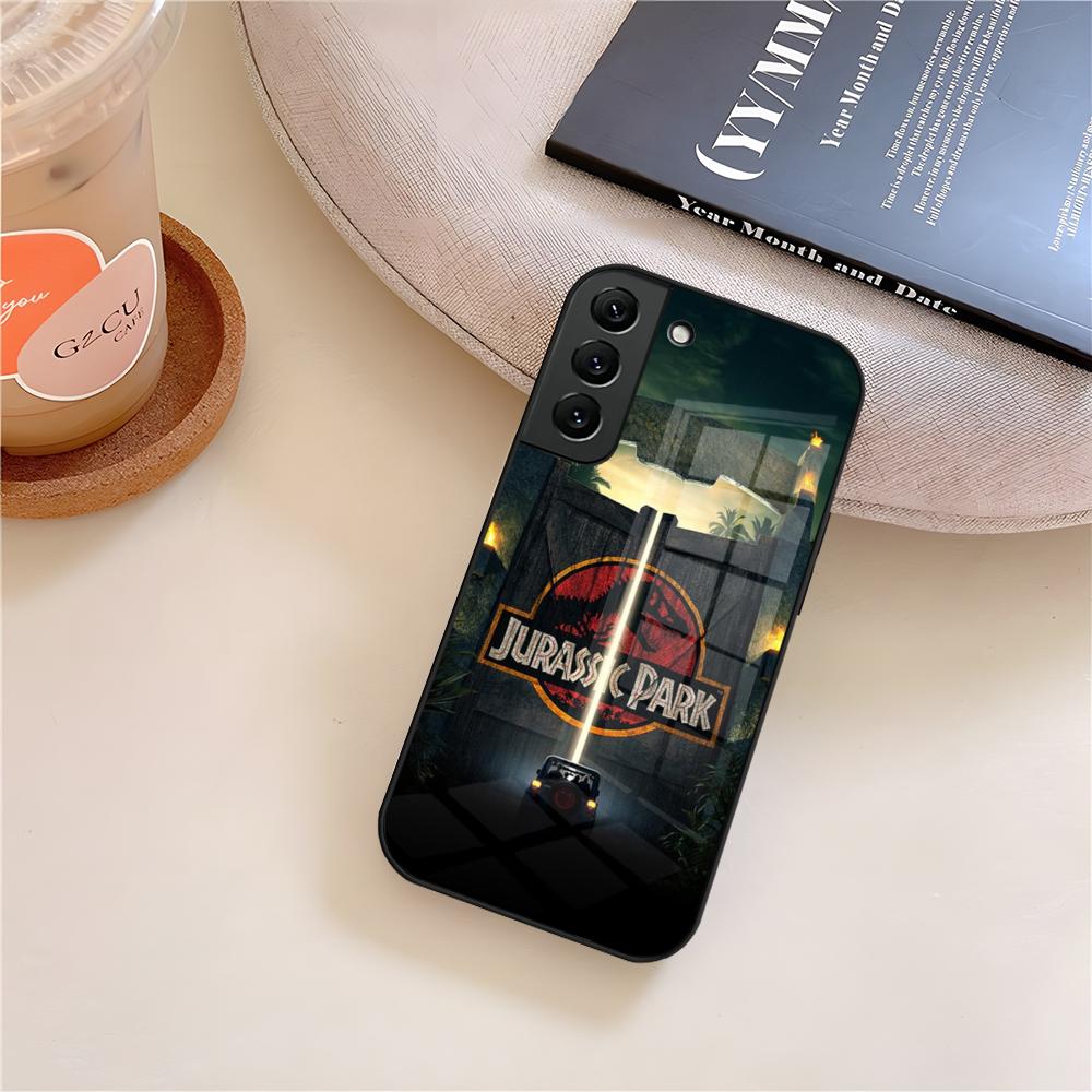 J-JurassicS ParkS Dinosaur W-World Phone Case Glass For Samsung Galaxy S26 S25 S23 S24 S21 S22 S20 Ultra Fe Plus A15 A14 Cover