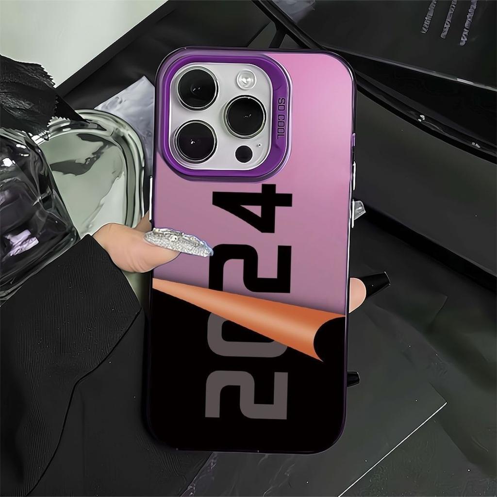 Цветной серебристый чехол 2024 года подходит для мобильного телефона Apple 15promax, чехол для iphone13pro, противоударный 1214/11, защита от отпечатков пальцев.