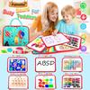 2 Pages Children Montessori Dressing Early Educational Busy Board Toddlers Sensory Toy Travel Activities for Boys Girls Gift Toy