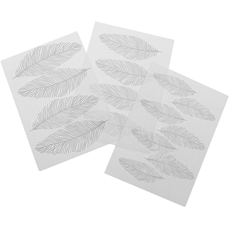 3Pcs/Set Wing Feathers Plastic Grain Mold Fondant Cake Decorating DIY Tool Sugarcraft Cupcake Kitche