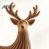 Nordic Style Animal Figurine 3D Printed Reindeer Figurine, Striped Deer Sculpture for Christmas Home Decor Desktop Ornament, Minimalist Statue Living