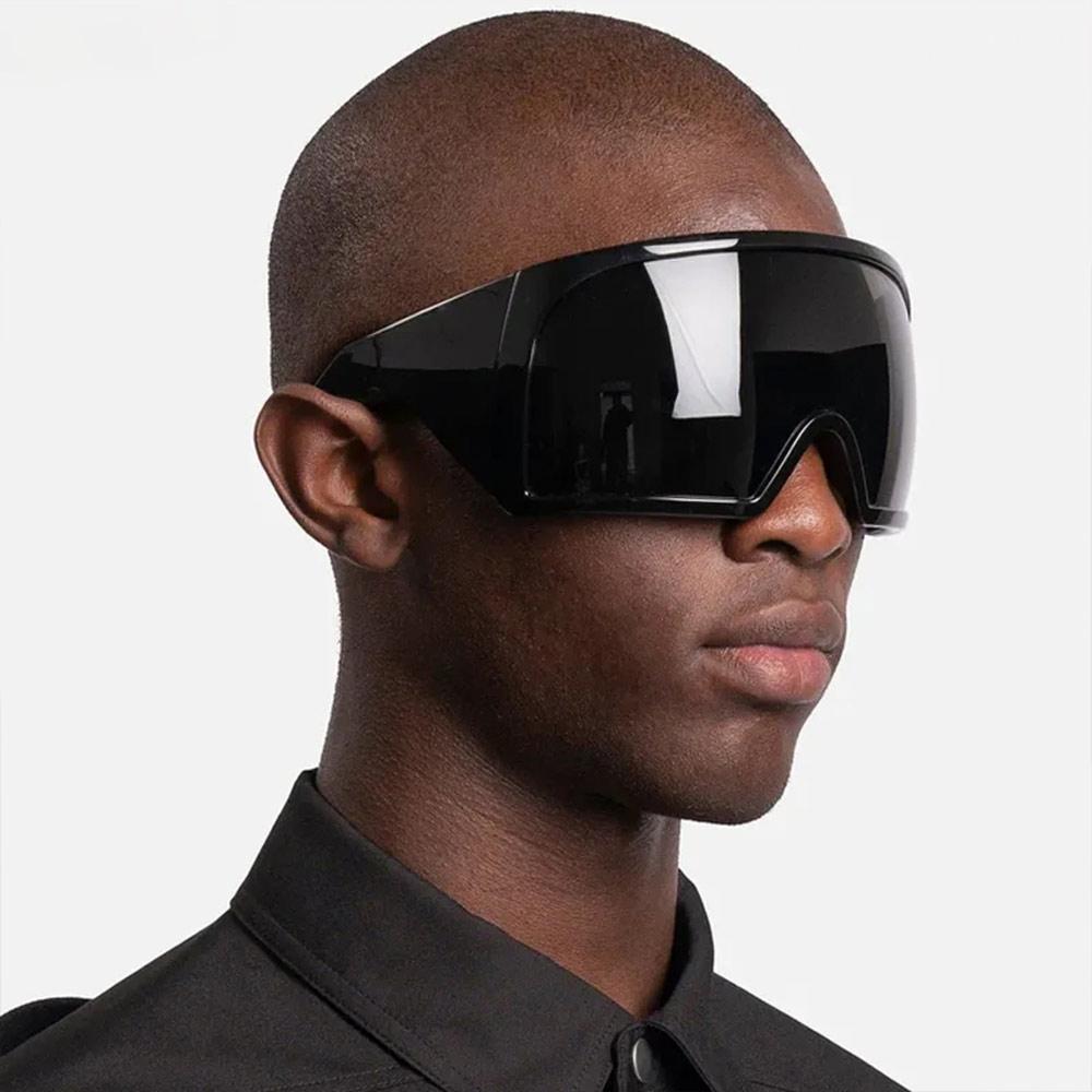 Rave изогнутые линзы большие солнцезащитные очки большие очки модные очки 2000-х для женщин и мужчин