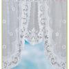 1PCS European White Translucent Coffee Curtain Warp Knitted Curtains Kitchen Tulle Lace Sheer Jacquard Bedroom Curtains