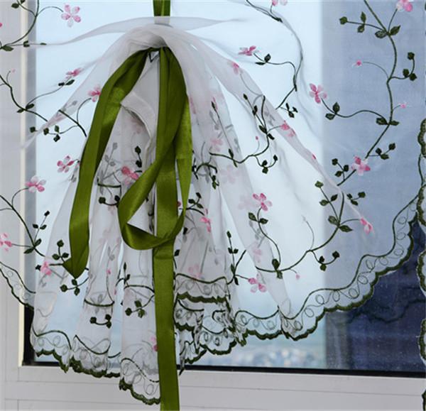 Римская короткая занавеска, кухонные шторы, балдахин, прозрачная тюль, занавеска с цветочной вышивкой и бабочкой, декор для домашнего окна