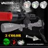 3IN1 Tactical Flashlight Red+Green+White XPE LED Torch Powerful Night Hunting Light with Rifle Scope Mount Power by 18650Battery