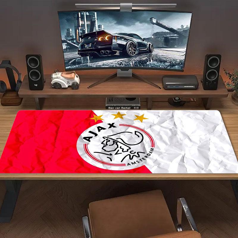 AFC Ajax Коврик для мыши большого размера Большой игровой коврик для стола Нескользящий Коврик для ноутбука Планшета Большой коврик для мыши XXL Коврик для мини-ПК Игровой коврик С заблокированным краем