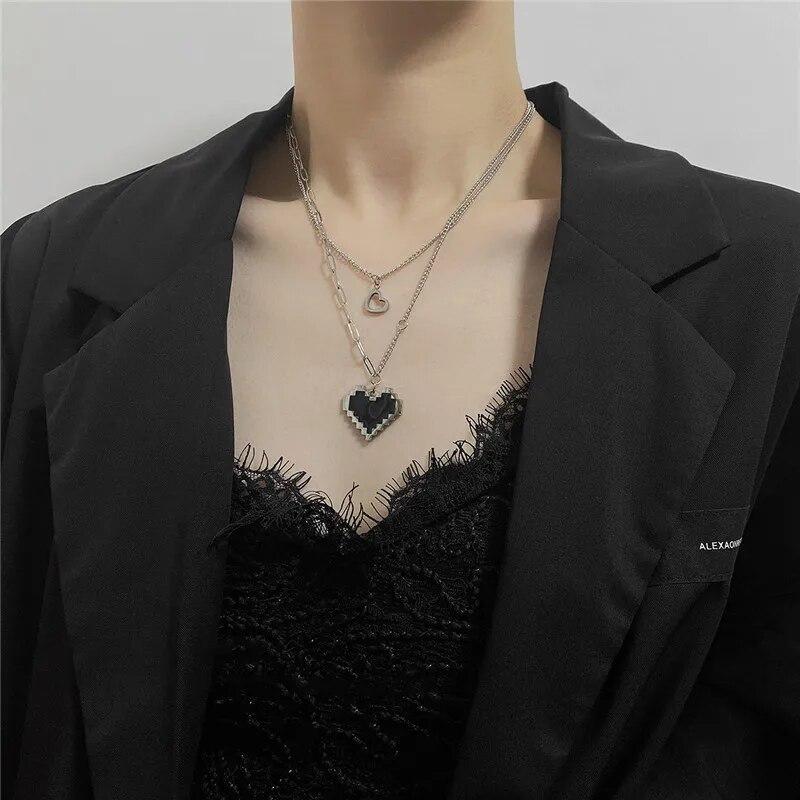 Simple Crystal Geometric Gold Color Pendant Necklace Set for Women Charms Fashion Square Rhinestone Female Vintage Jewelry 2022