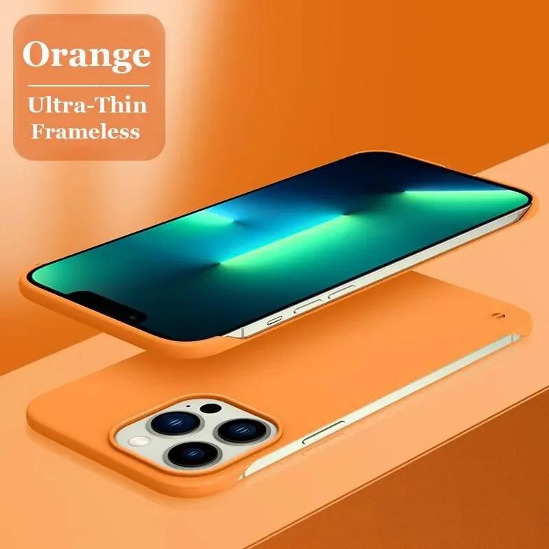Ультратонкий матовый безрамочный жесткий чехол для iPhone 15 14 13 12 Mini 11 Pro Max X XR XS SE 7 8 Plus противоударная задняя крышка