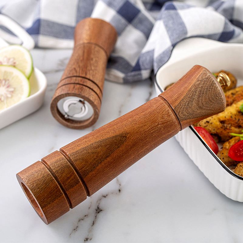 Ручная мельница для перца, деревянная мельница для соли и перца, многоцелевой кухонный инструмент, мельница из цельного дерева для кухни, домашнего хозяйства