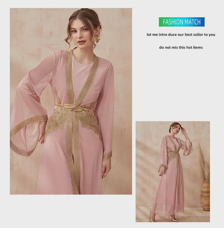 Новое женское мусульманское платье 2023 года: Арабский модный костюм в стиле Дубая