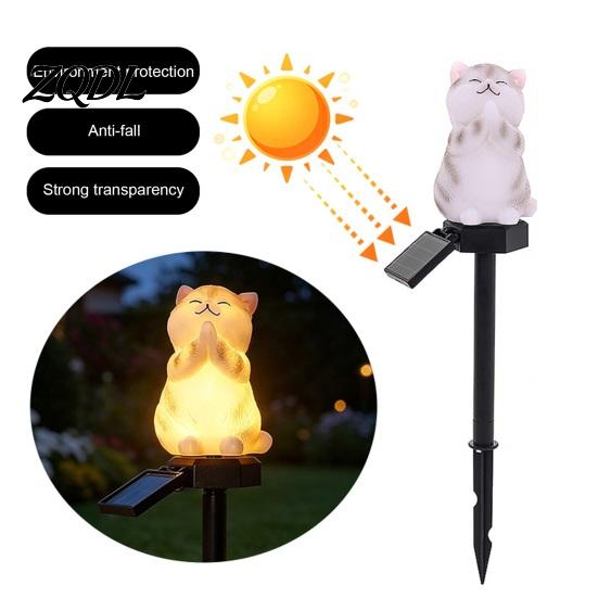 Outdoor Solar Lights Cat Garden Light, Waterproof Pathway Decorative Stake for Flower Beds LED Lamp Patio Yard Lawn Decoration Backyard Lighting Kids