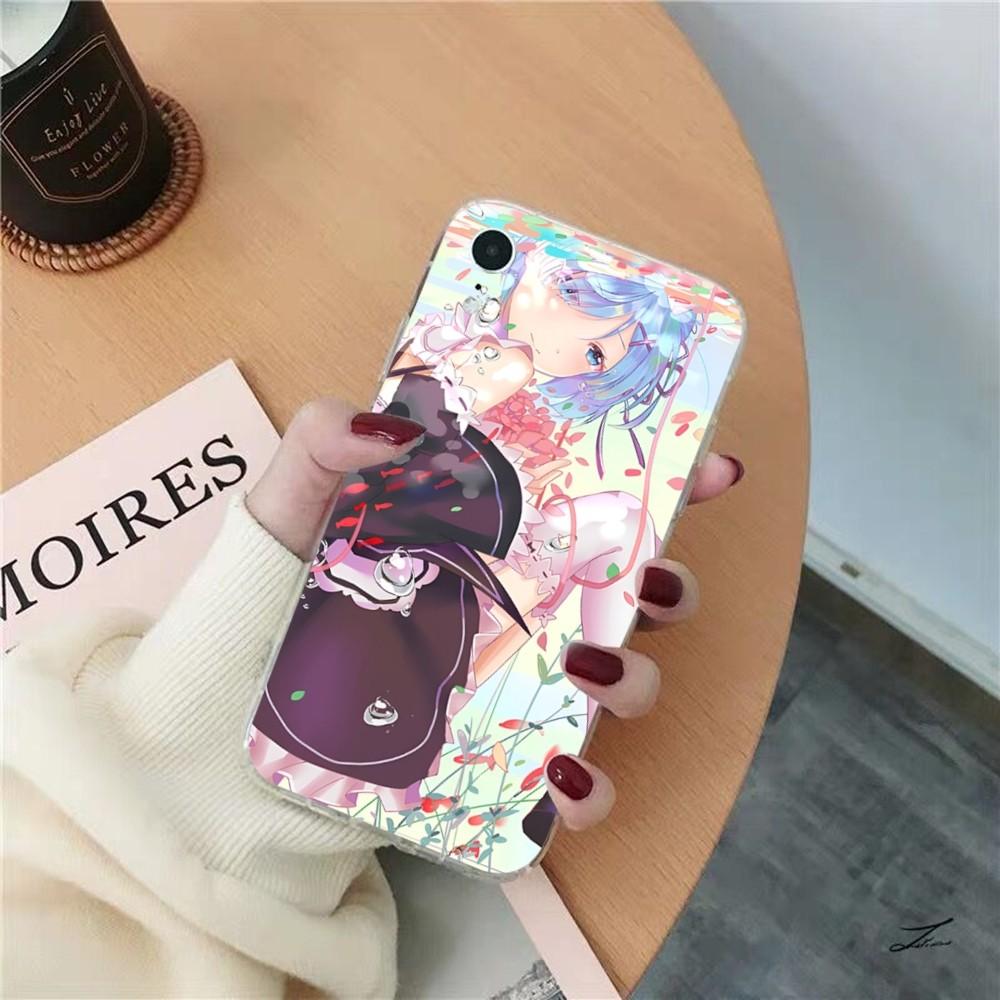 Чехол для телефона ReZERO Рам Рем для iPhone 15 8 7 6 6S Plus X SE 2020 XR XS 14 11 12 13 Mini Pro Max