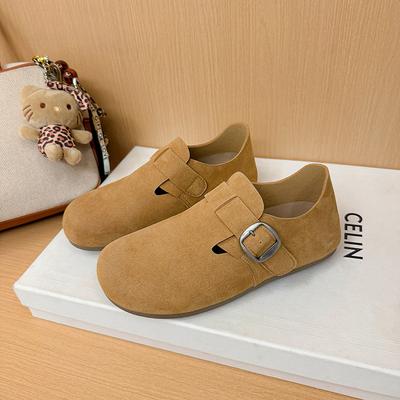 Кожаные женские повседневные туфли на скрытой платформе, весенние новинки в стиле ретро, мягкая подошва, цельнокроеные туфли