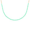[R5822] - Gold Plated Necklace 'Mineralia' Turquoise Gold (quartzite) - 45cm 3mm