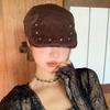 Женский винтажный берет, Легкий теплый многоцветный осенне-зимний, подходит для повседневной носки, Свиданий, универсальный головной убор