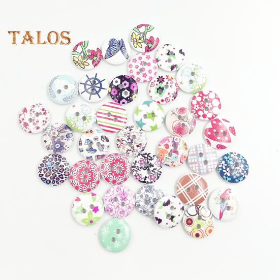 ИГРУШКИ И МАЛЫШИ 100 шт., маленькие цветы, дизайн, деревянные пуговицы, шитье, ремесленное искусство, украшение «сделай сам»