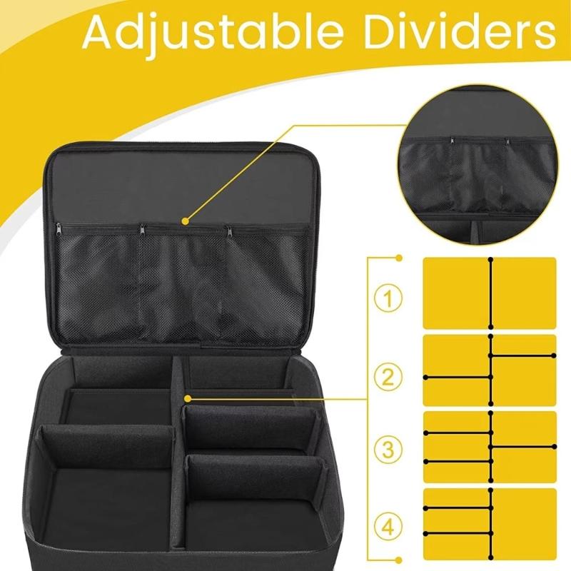 Zippered Golf Gears Travel Case Features Foldable Layer For Shoes Balls And Gloves Ample Space For Caddie Bags And Lockers