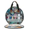 Embroidery Supplies Storage Carrying Tote Case with Multiple Pockets for Floss, Hoops, Thread, Stitch Tools Kit [Bag Only]