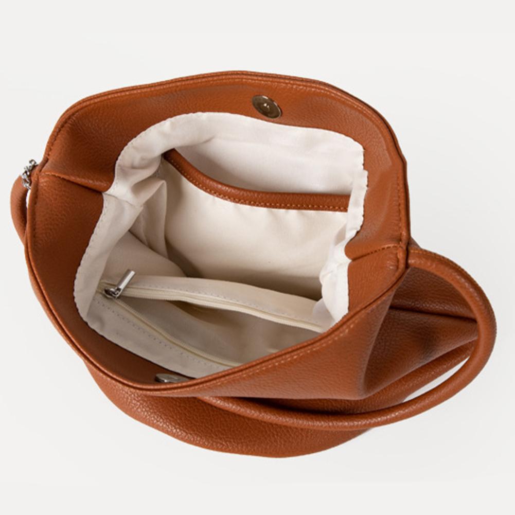 Женская сумка-ведро из искусственной кожи, модная сумка на плечо, дизайнерская сумка на плечо большой емкости, однотонная стильная большая сумка для путешествий на открытом воздухе