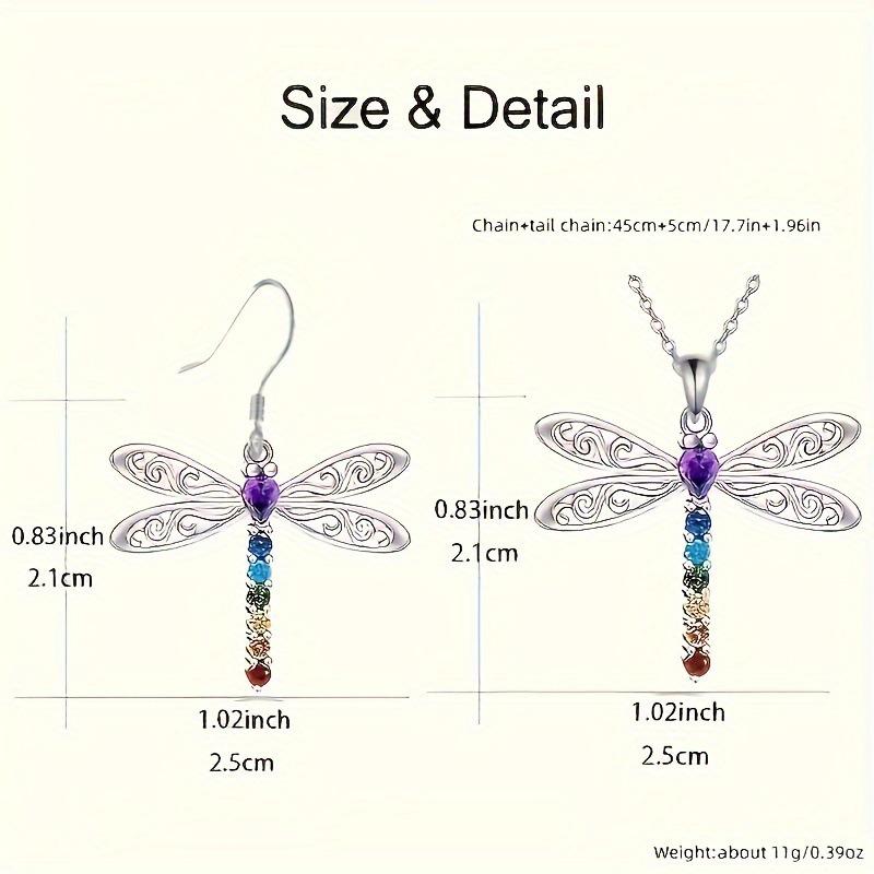 Универсальный европейский и американский набор серег и ожерелья «Стрекоза»