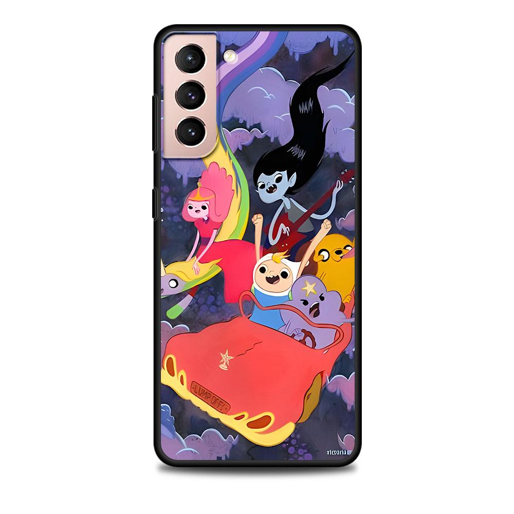 Fionna & Cake Case for Samsung Galaxy S23 S10e S10 S21 FE S22 S9 S24 Ultra S20 Plus Soft Black TPU Phone Cover Bumper