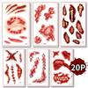 Wego Party Halloween Party Wound Tattoo 20pcs Henna Sticker Copy Zombie Makeup, 20pcs