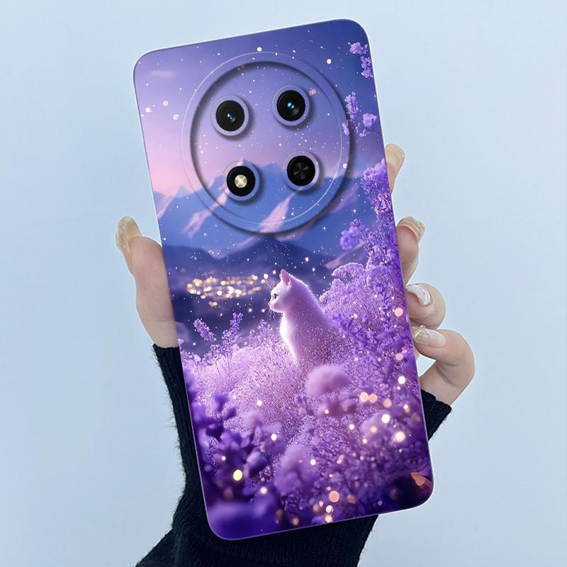 For Honor X9C 2024 Case Simplicity Flower Liquid Soft Silicone Back Cover for HonorX9c X 9C Phone Funda Magic7 Lite Bumper Shell