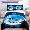 E.t. Moon 3 Piece Bedding Set, Soft Breathable Printed Duvet Cover with 4 Pillowcases for Bedroom Home Decor