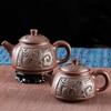 Yixing Large Capacity Purple Sand Bronze Antique Dragon Teapot for Brewing Tea, Household Ceramic Water Teapot and Tea Set 550ml