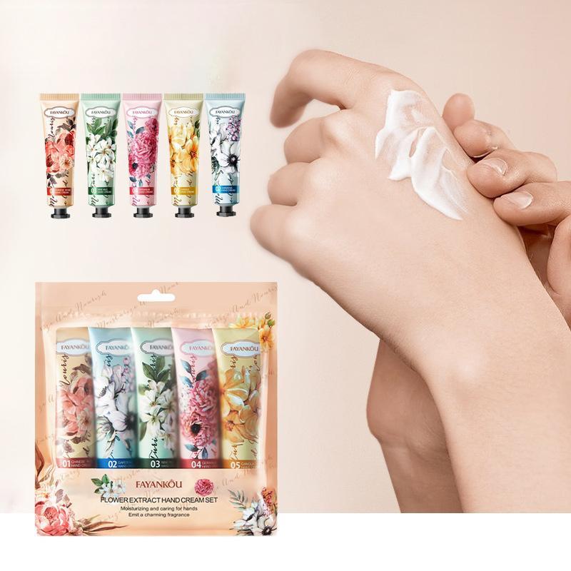 5 упаковок крема для рук Flower Essence серии увлажняющий и увлажняющий осенне-зимний крем для рук против сухости и трещин