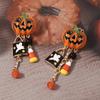 Halloween D-corner Earrings Accessories Halloween Pumpkin Ghost Earrings Creative Pumpkin Earrings Party Decoration