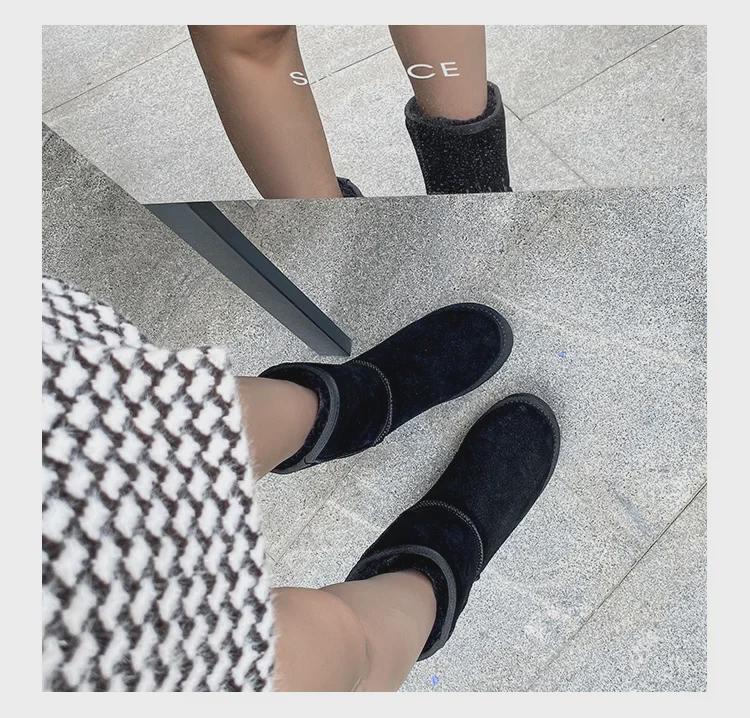 Женские зимние сапоги из коровьей кожи 2025 года — нескользящие, теплые, удобные, модные