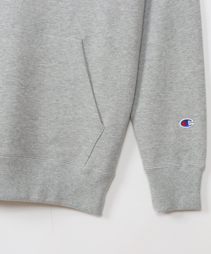 Champion Basic Long Sleeve Cotton Hoodie with USA Script Oxford Men's Logo, Gray, C3-Y119