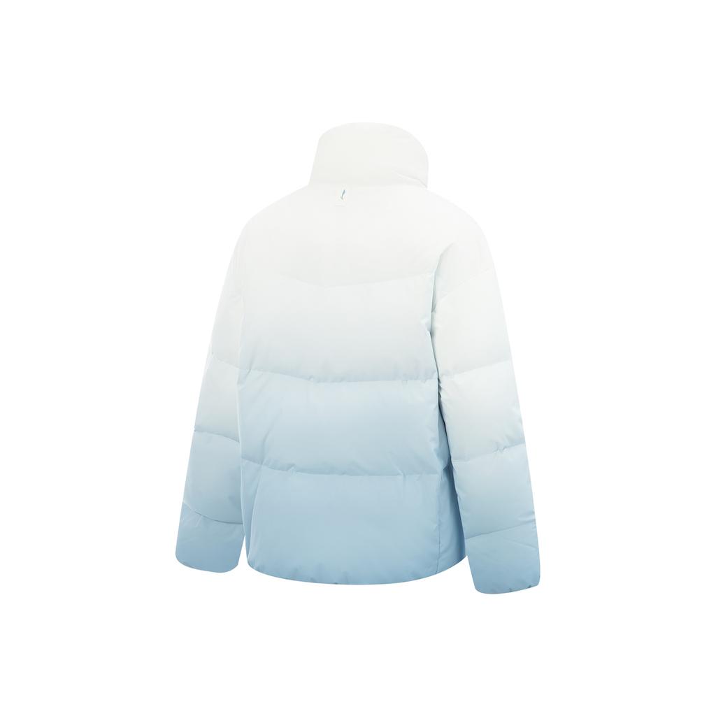 Li-Ning Модная Толстая Повседневная Простая Универсальная Удобная Теплая Короткая Градиентная Пуховая Куртка Женская верхняя одежда AYMV396-10