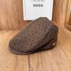 South Korea's new retro floral forward hat women's autumn and winter literary and leisure cap show face small Internet celebrity explosion