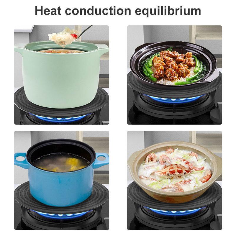 24/28cm Round Heat Diffuser Plate for Gas Stove Food Defrosting Tray Non-slip Double-Sided Cooktop Simmer Plate Kitchen Utensils