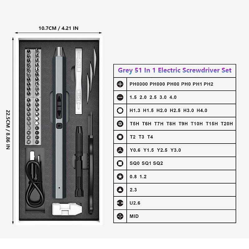 Набор электрических отверток, аккумуляторный небольшой мини-комплект электрических отверток, многофункциональный инструмент, прецизионные беспроводные отвертки, инструмент для ремонта
