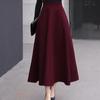 Шерстяная юбка средней длины Tooxika, длинная юбка с высокой талией и большим подолом, утолщенная юбка-трапеция, юбка-зонтик