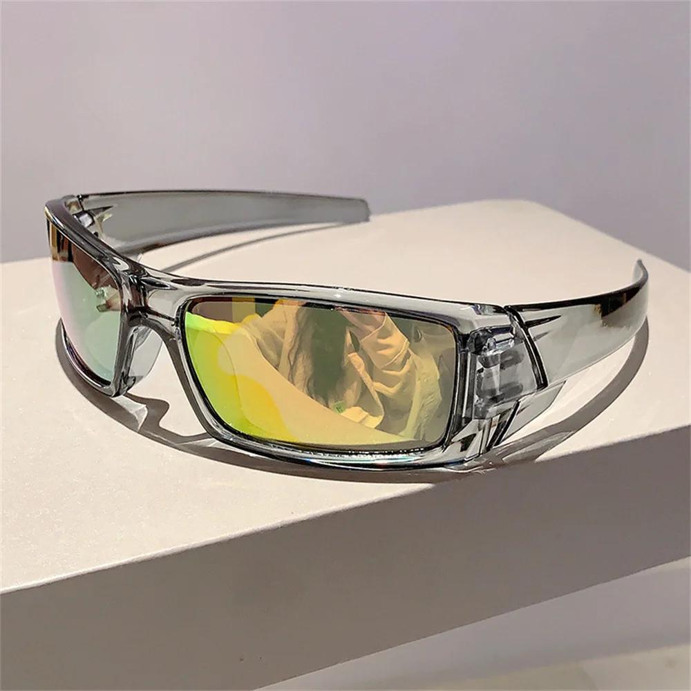 Rectangular Around Frame Sunglasses Men Outdoor Driving Cycling Eyepiece Women  Sun Glasses Anti Uv400 Shades