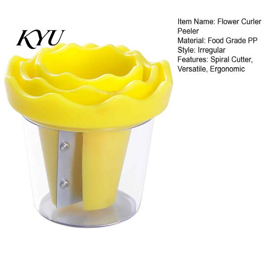 Manual Fruit Vegetable Tool Carrot Curler And Peeler, Spiral Cutter with Ergonomic Easy Clean Food Handle, Stainless Steel Blade Utensil for