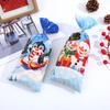 50/100PCS Christmas Candy Bag Biscuit Plastic Handbag Cartoon Elk Snow Man Pattern Christmas Party Packaging Bag Xmas Supplies