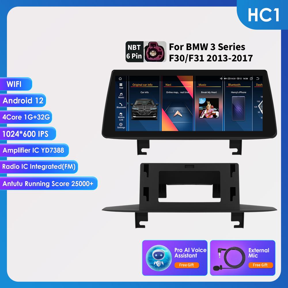 OSSURET 10,25" Android 13 Автомагнитола для BMW 3 F30 F31 2013-2017 NBT Авторадио 4G Carplay Мультимедийный проигрыватель интеллектуальных систем автомобиля Авто 4G RDS