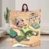 Elio Ooooo & Glordon Flannel Blanket  Soft Throw Blanket for Home Decor Travel Fluffy Bedspread Sofa Bed Cover