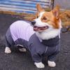 Reflective Hooded Raincoat Medium Corgi Dogs Waterproof Short-Sleeve Pet Rainwear All-Season Outdoor Walk