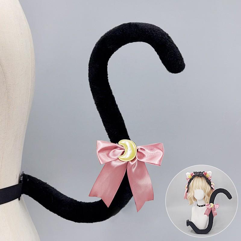 Fluffy Cat Ear Headband Cosplay Anime Convention Y2K Kawaii Lolita Hair Accessory Soft Plush Hairband