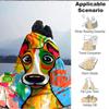 1pc Colorful Dog Art Blanket - Lightweight Flannel Fleece with Digital Printing, Soft Warm for Sofa, Travel, Camping, Office yy251018306