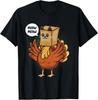 Funny Thanksgiving Day Fake Cat Turkey Meow Animal Farmer Gift Unisex T-Shirt