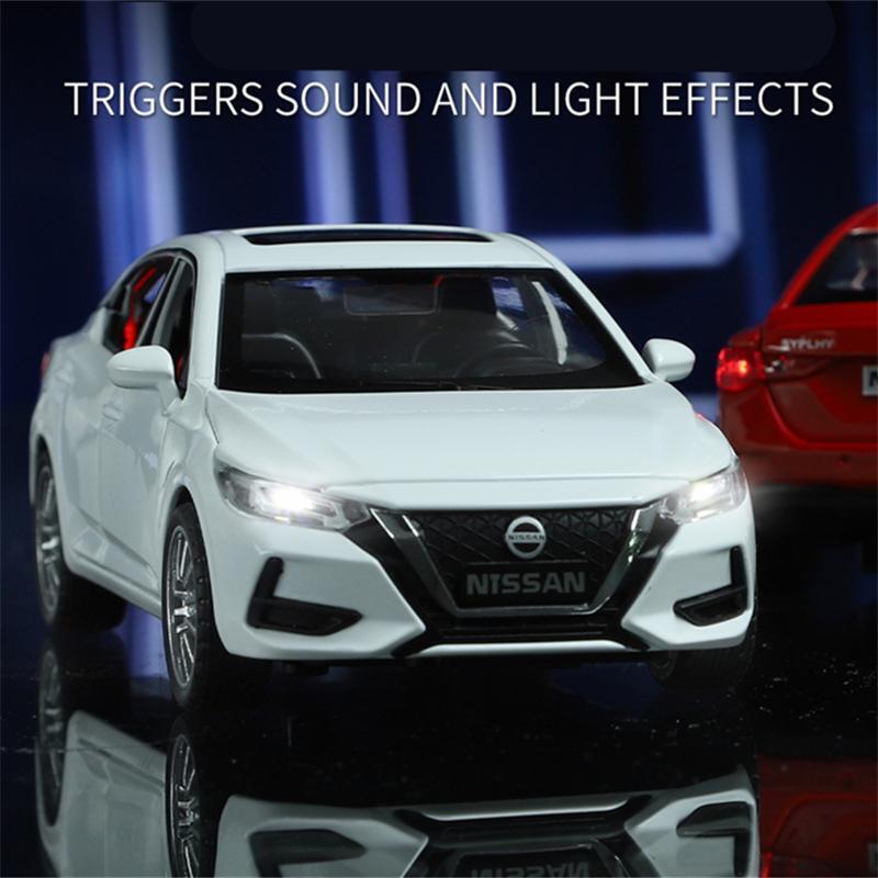 Литая под давлением модель автомобиля SYLPHY 1/32, коллекция игрушечных транспортных средств, звуки, подарки для детей
