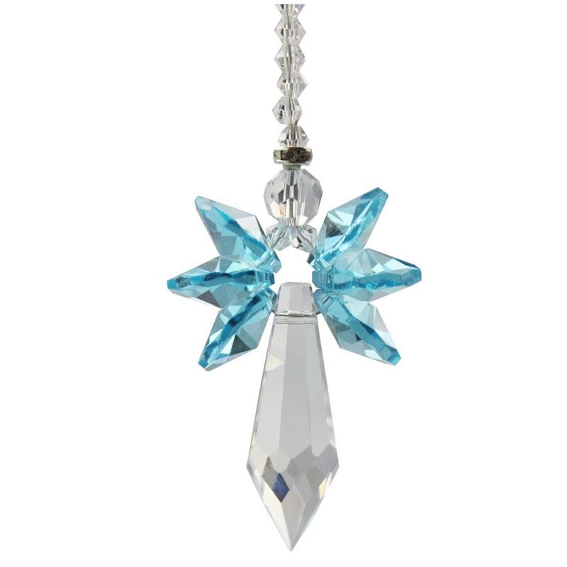 Rainbow Crystal Angel Suncatcher Chakra Pendant Car Charm Door Wall Window Wind Chimes Hanging Ornaments Room Home Decor